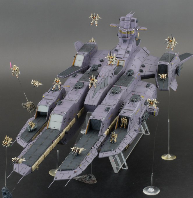 C3 FLEETMO ネオ・ジオン軍　宇宙巡洋艦　ムサカ級　0096Ver. C3 FLEETMO 大きかれ ネオ・ジオン軍 宇宙巡洋艦 ムサカ級 0096Ver.