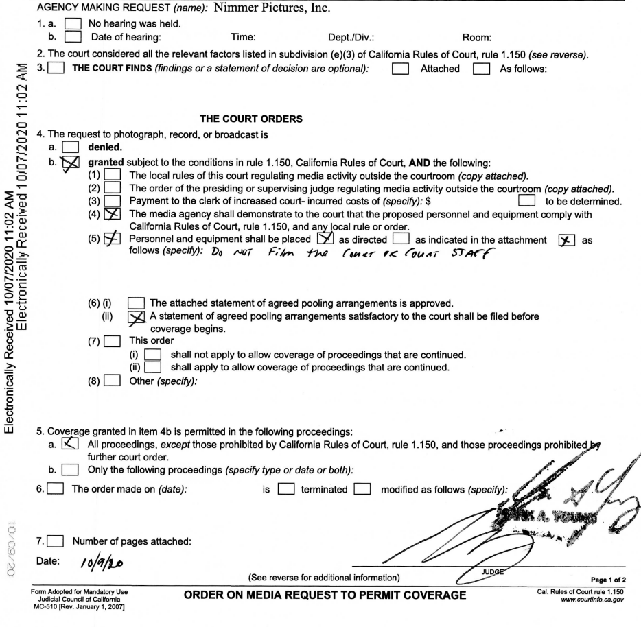 MJJRepository's tweet photo. Great news, everyone!

Last week, Larry Nimmer applied for and received permission to film the court proceedings in the same manner that Dan Reed has.

Larry is the producer of The Untold Story of Neverland and was the videographer who filmed Neverland to debunk 2005 claims.

👏🏼 https://t.co/IqN8soQVGv