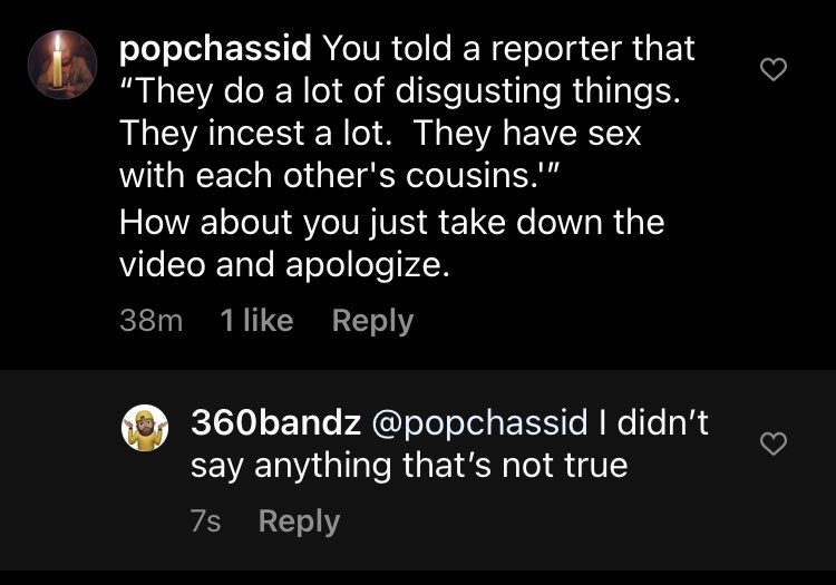 I told him he should apologize for his video and for what he said in his interview, and this was his response. Link:  https://instagram.com/p/CGTgIl3jxzp/ 