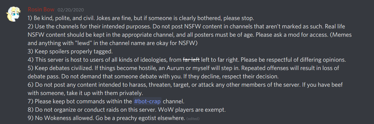 This happened in Etherium's server, which acts as a sort of hub for conservative members of the community.He actually has specific rules in place against this kind of behavior. This clashes with the fact that there is a "People of Twitter" channel just for making fun of people.