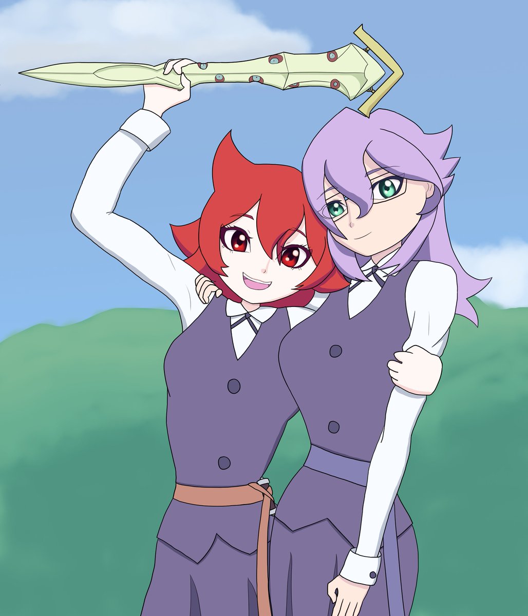 Hi, I drew a #fanart of #ChariotduNord and #CroixMeridies from #LittleWitchAcademia.
Hola, dibujé un fanart de #Chariot y #Croix de #LWA.