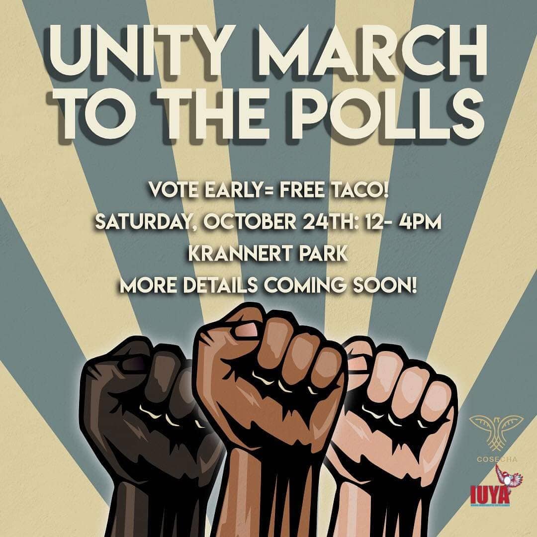 CosechaIndiana's tweet photo. Cosecha and IUYA along with community leaders have been planning the Unity March to the polls! Join us on October 24th to talk about why it’s important to vote, the injustices community members face and how we can support each other.Together we will rise!✊🏽✊🏾✊🏿✊✊🏻 https://t.co/cg6IusLL9n