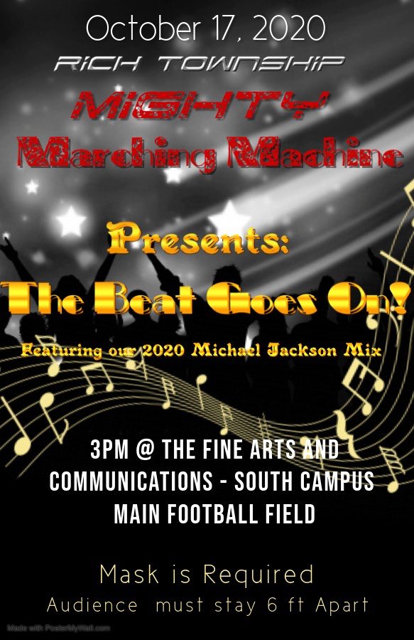 Please join us for our performance this Saturday!  <a href="/RTHSFineArts/">richtownshiphsfinearts</a> <a href="/RTHS_Athletics/">Raptor Athletics</a> <a href="/Kgales_d227/">Kimberly Gales</a>