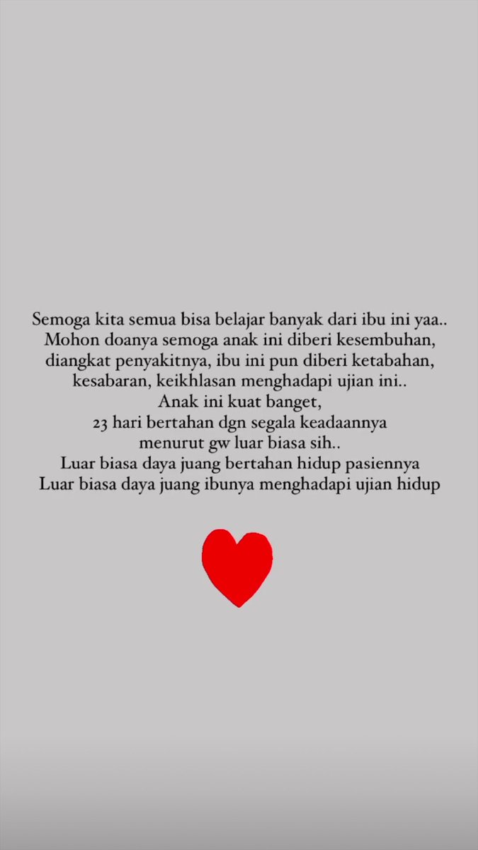 Mau share IGS salah seorang dokter anak, udah ijin repost ya. Ini kisah nyata dan bener2 bikin aku terharu, miris, sedih bacanya. Smoga bermanfaat IG: citracesilia