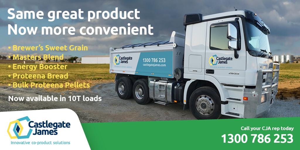 Easier access on-farm. Great for cost management.
NOW a more FLEXIBLE, CONVIENIANT 
load size for your favourite livestock feeds.
CALL your CJA rep today or 1300 786 253
#LivestockFeed #Dairy #Beef #CJA
