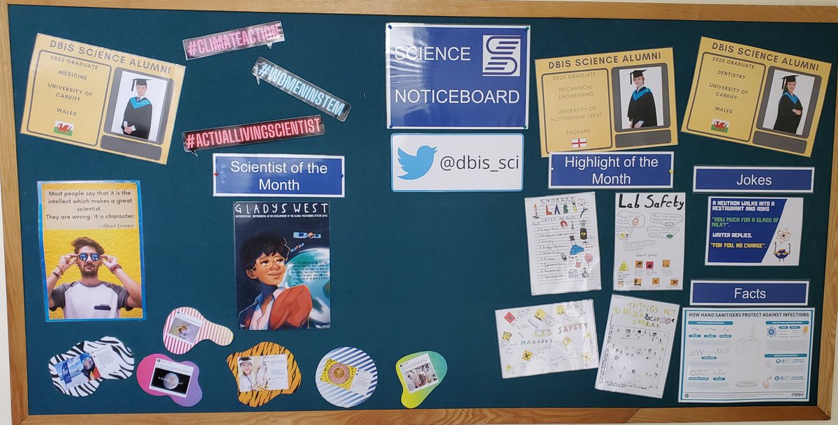 Introducing our new student-led Science Noticeboard. Highlighting great work, new developments, inspirational quotes, facts and jokes.
