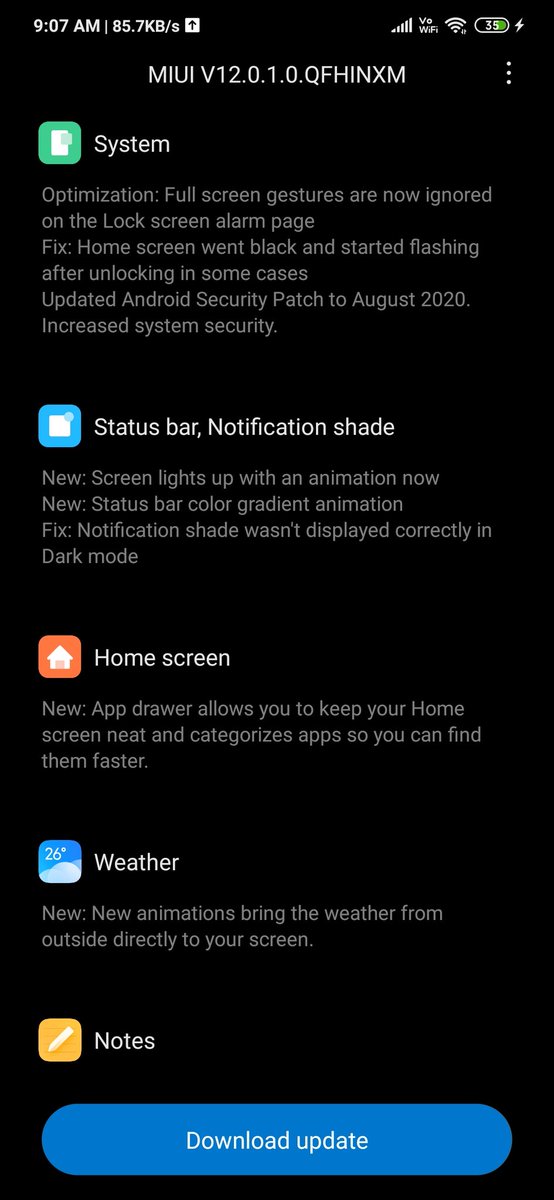 TechAlertNow's tweet image. #MIUI12Update in #RedmiNote7Pro Rolling Out. 

#Mi10TSeries5G #RedmiNote10 #redminote7pro #redminote7