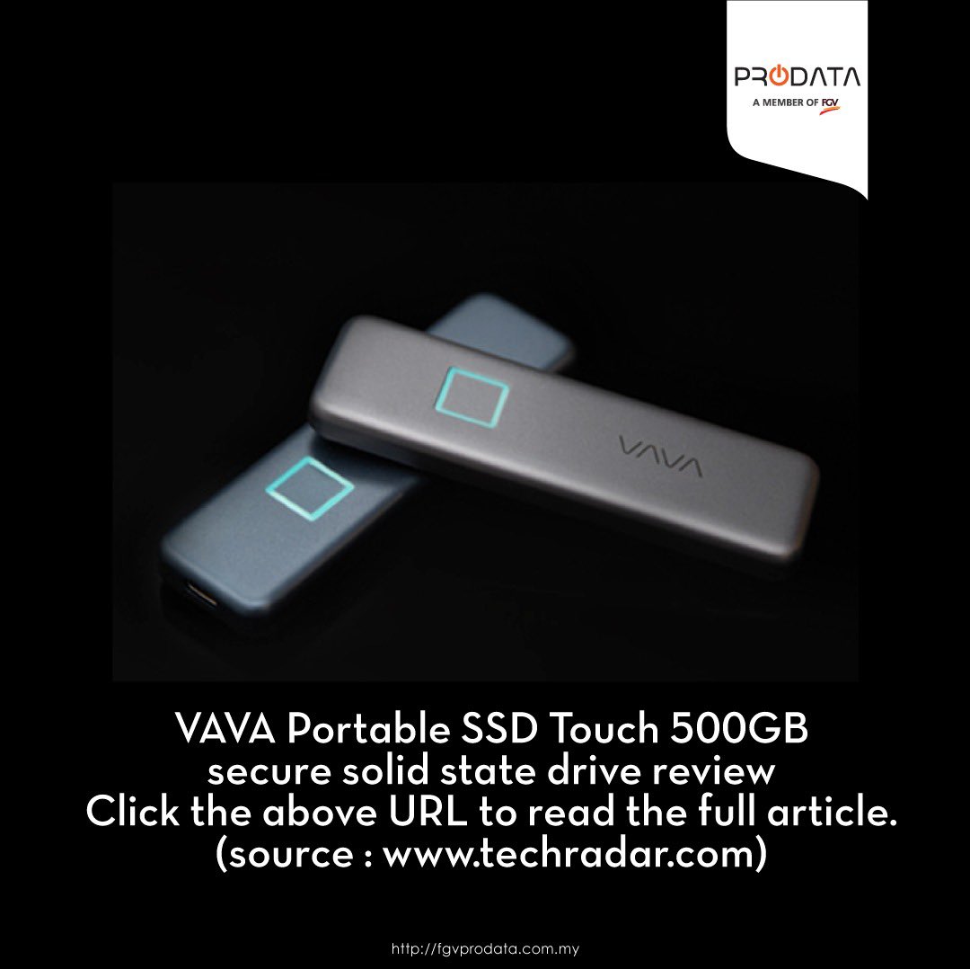 FProdata's tweet image. Let&apos;s us read VAVA Portable SSD Touch 500GB secure solid-state drive review. Click this link bit.ly/2Fvxa9E to read the full article. #fgvprodata #Technologysharing