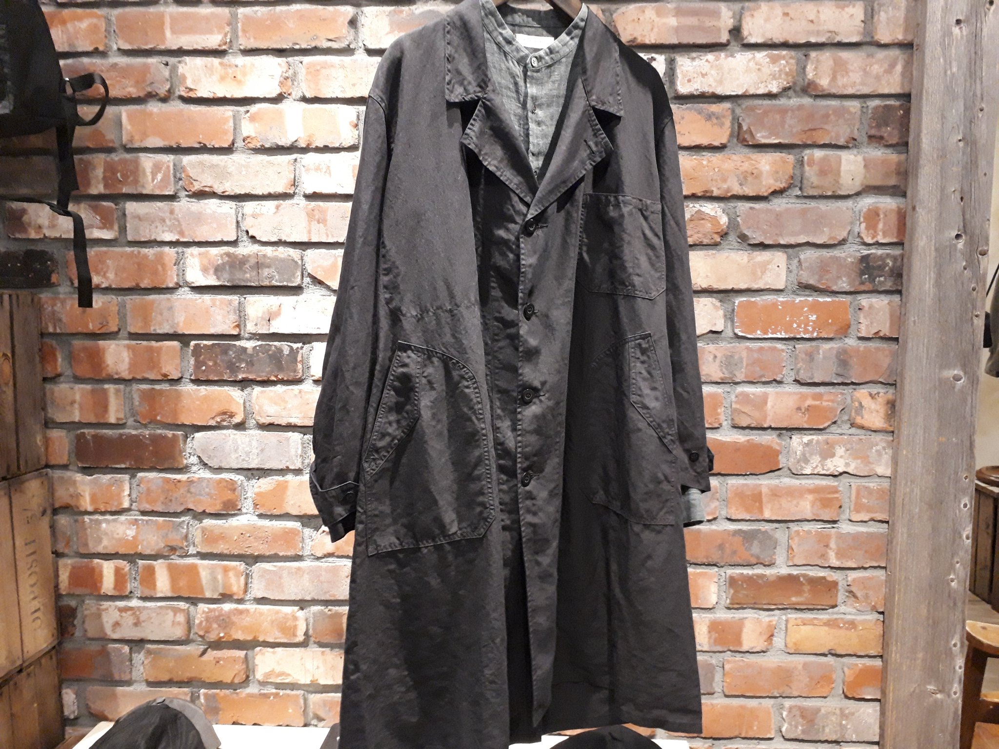 ヘビーリネンステンカラーコート | コーディネート｜nest Robe