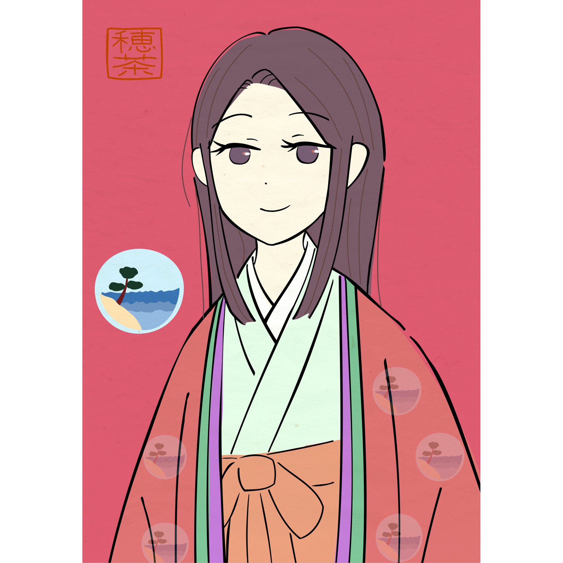 穂茶ほちゃ 源氏物語の登場人物 明石の君 源氏物語 明石の君 イラスト T Co N6ai2srvva Twitter