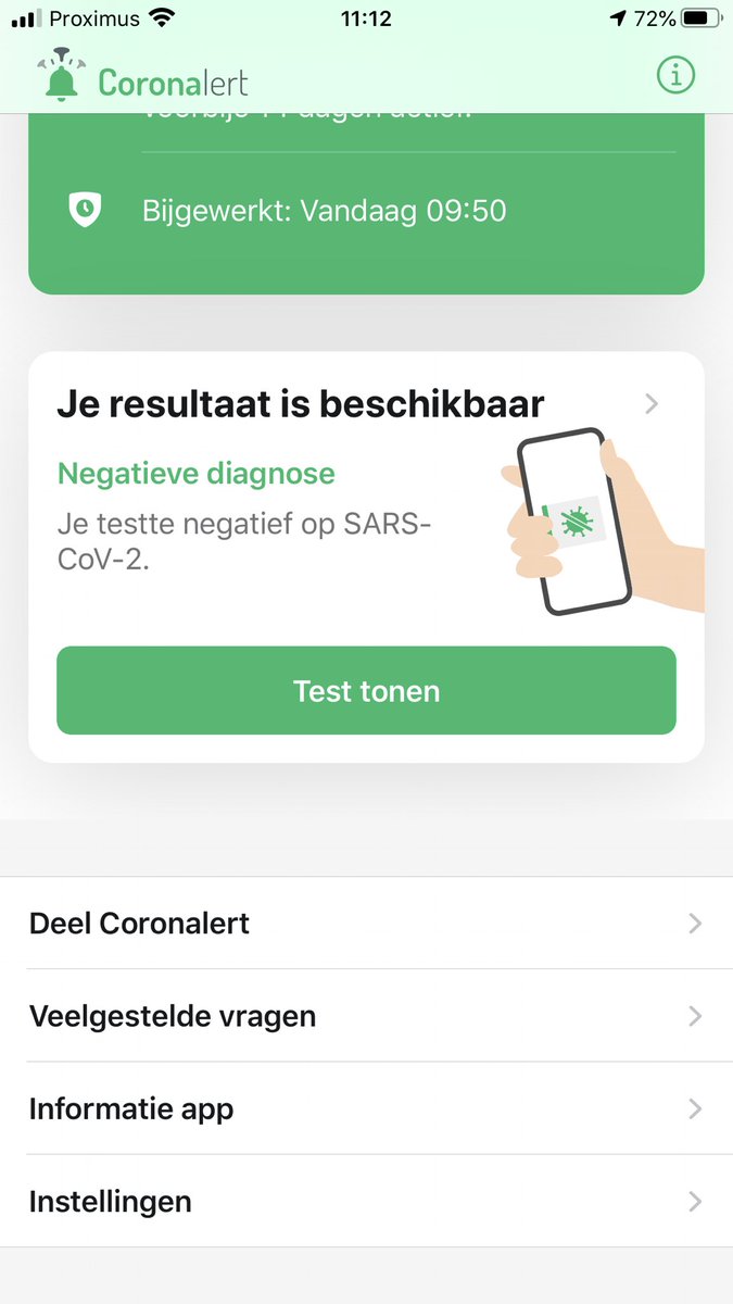 BartSomers's tweet photo. Coronalert - app werkt. Installeer hem. Zo help je mee kwetsbare mensen te beschermen. En werk je mee een lockdown te vermijden. #burgerzin #solidariteit https://t.co/GUTb4Ab700