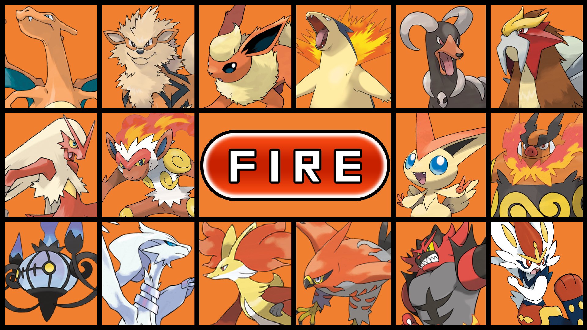 all fire pokemon with names