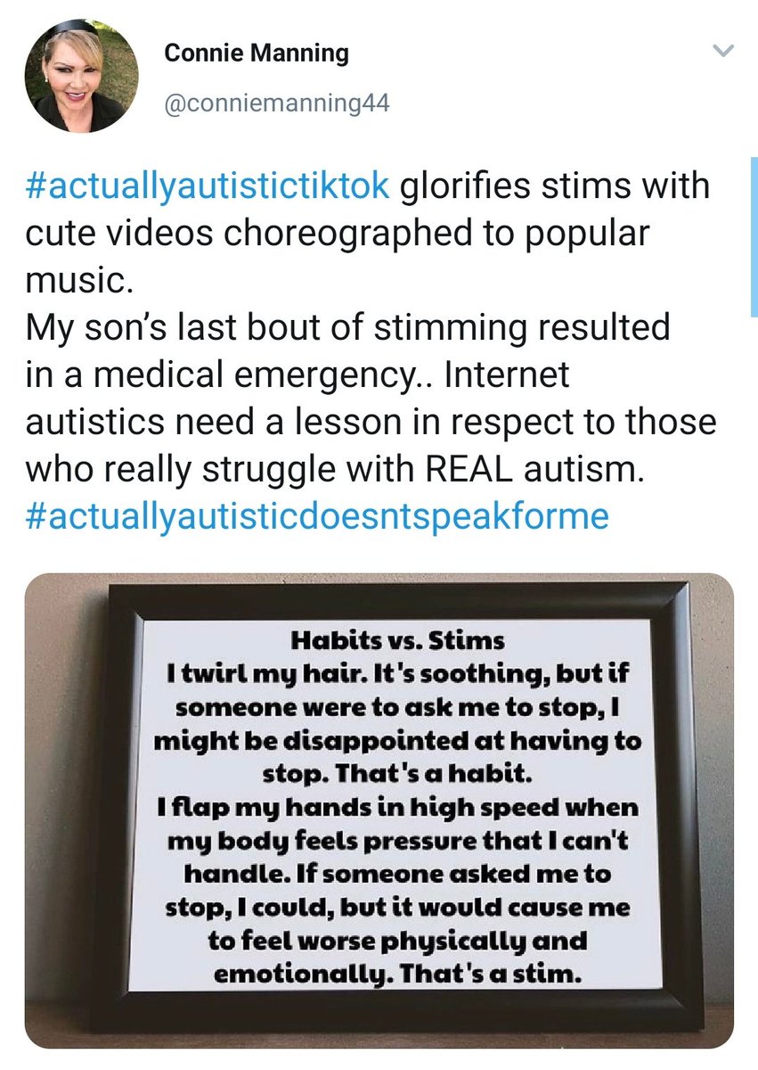 They are adamant that autism is not what we think it is, that it's something only they can truly describe, despite usually not being autistic themselves. They make twitter a dangerous, unpleasant place. /6