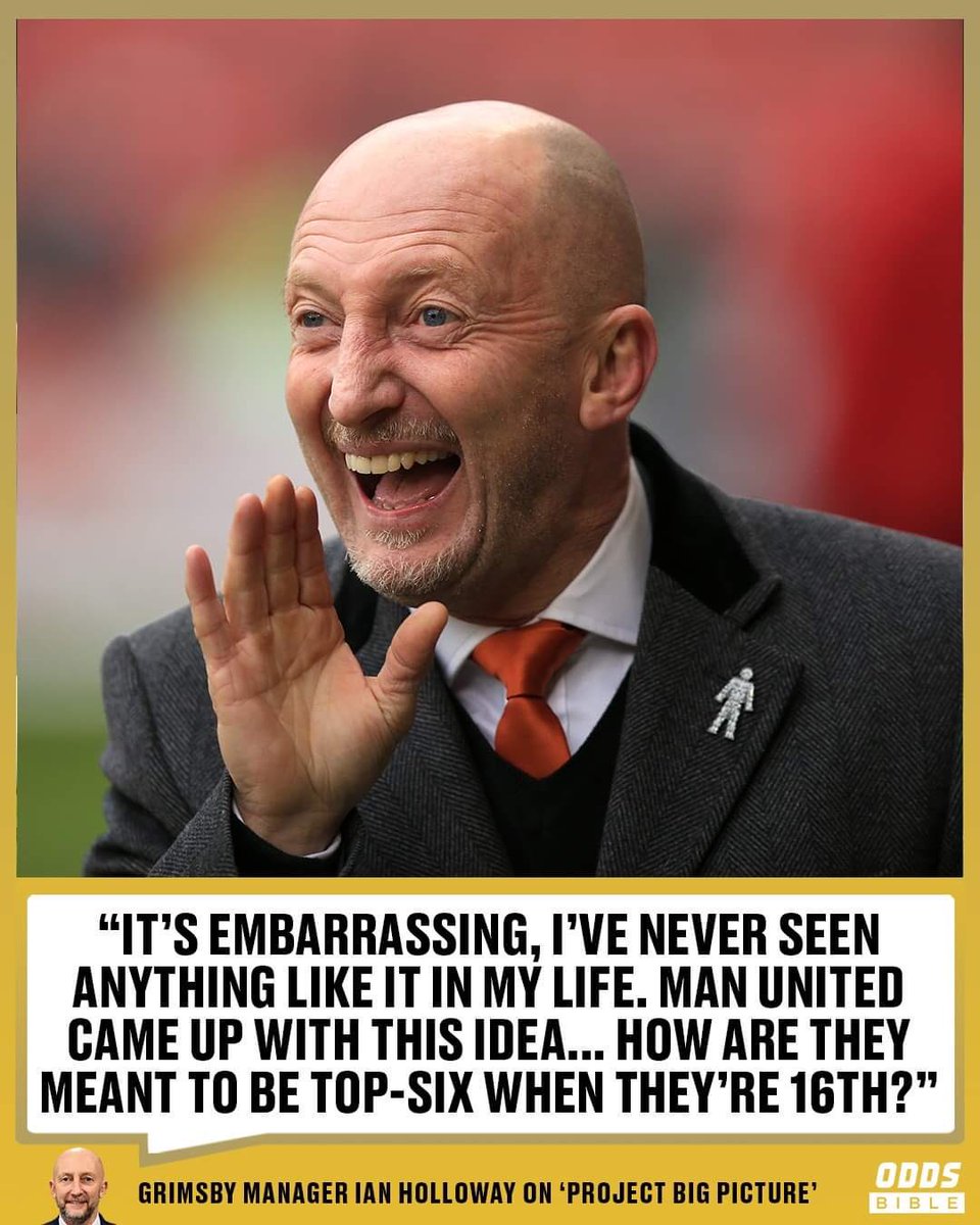 ODDSbible's tweet photo. Fair to say that Ian Holloway isn’t a fan of ‘Project Big Picture’ 👀🤣 https://t.co/zhgwjYxSAQ
