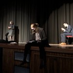 Our IB Theatre pupils today rehearsing their original play "When They Go Low". We aim to open our new 60 seat studio theatre with this performance in November. @keswdrama #KESWcommunity 🎭. 