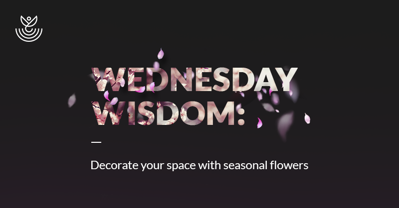 Wednesday Wisdom🧠: Fresh flowers will brighten up any room, so decorate your main living space with fresh seasonal flowers to make your guests smile 💐