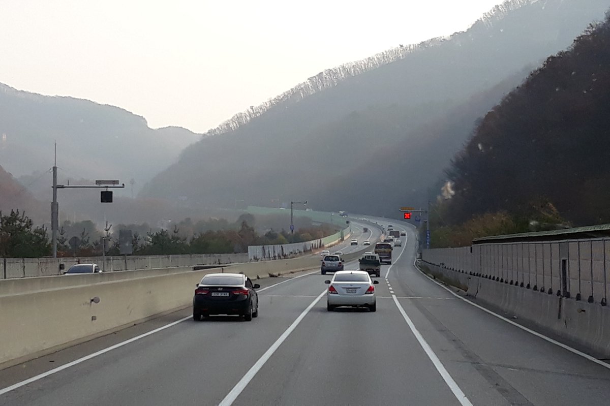 12. Fourth day, we signed up for a day's tour package ... destinations include Petite France and Nami Island ... first pic is bus journey on Seoul-Chuncheon Highway (Route 60) en route to Petite France ... second and third pics are at Petite France