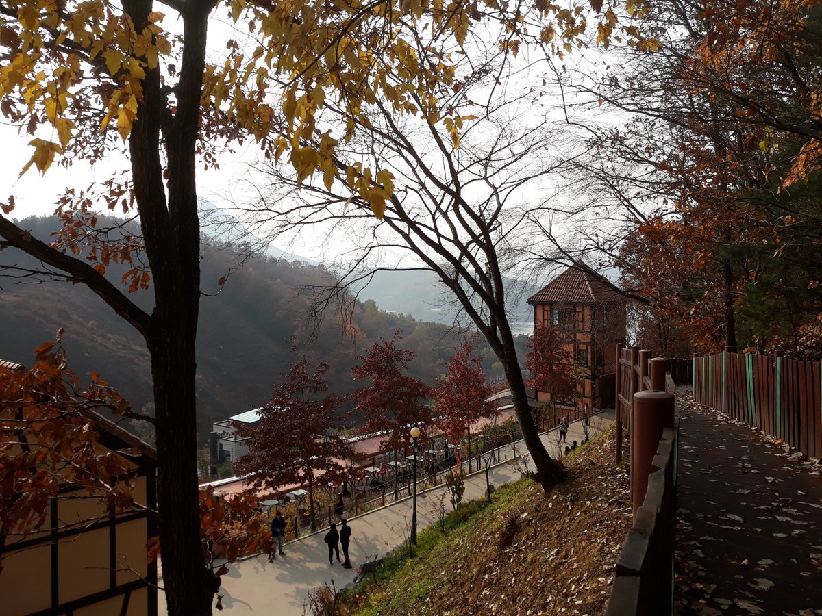 12. Fourth day, we signed up for a day's tour package ... destinations include Petite France and Nami Island ... first pic is bus journey on Seoul-Chuncheon Highway (Route 60) en route to Petite France ... second and third pics are at Petite France