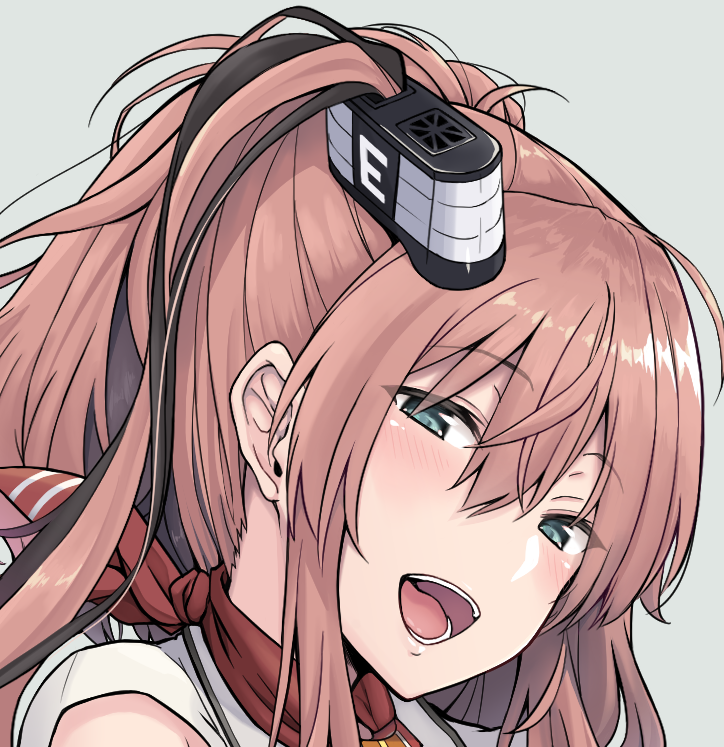 saratoga (kancolle) 1girl solo brown hair red neckerchief side ponytail ponytail open mouth  illustration images