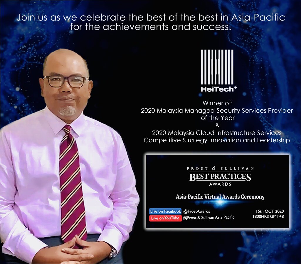 Please tune in with us on Oct 15, Thursday, 6pm for the 3rd edition of the 2020 Frost &amp; Sullivan Asia-Pacific Best Practices Virtual Awards Ceremony. 

Facebook facebook.com/FrostAwards/po… 
YouTube youtu.be/riaqVqJHzzc 

#frostawards #bestpractices #bestofthebest