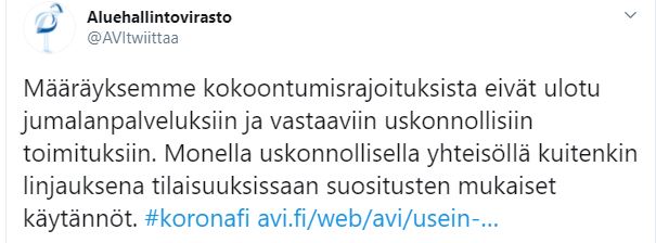 Satai80's tweet photo. Olisiko tässä sauma ravintoloitsijoille perustaa uusi uskonto nimeltään Yökerholaisuus? :) #koronafi https://t.co/8NFqwvBVZq