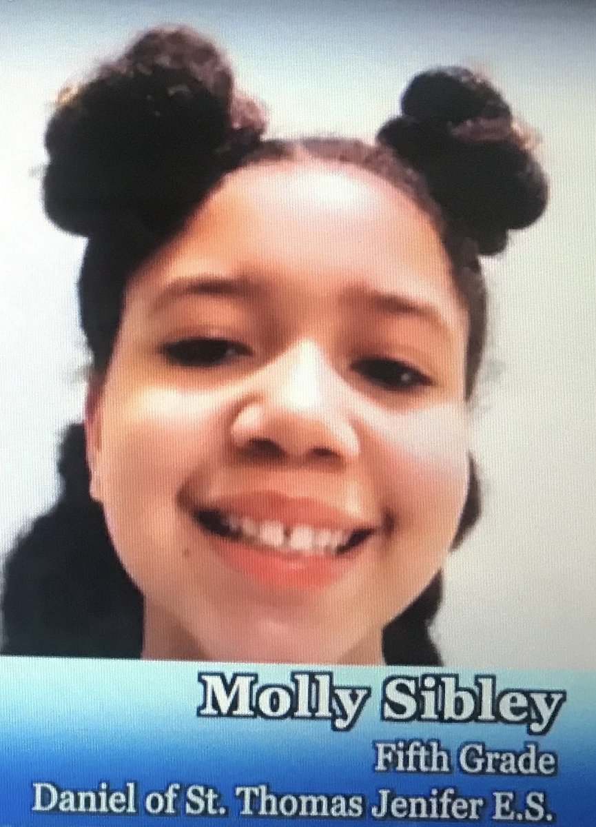 JeniferSchool's tweet photo. Congratulations to Molly Sibley who is our exemplary student in the area of Academic Achievement.  Molly reads above grade level and receives gifted services in both reading and math. She earns straight As and is a role model just to name a few. https://t.co/CXsmZff0nV