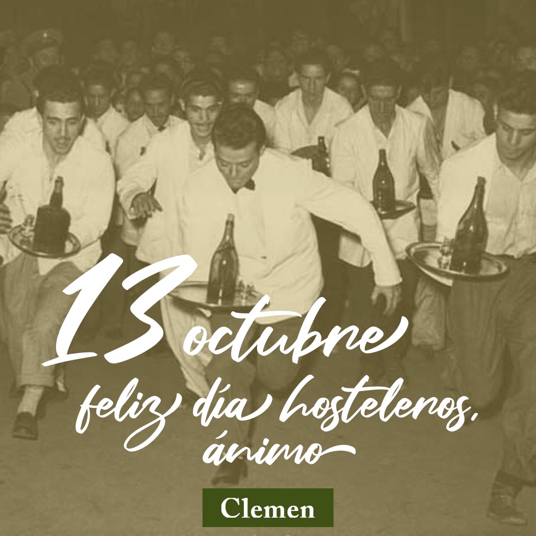 Feliz 13 de octubre, ¡feliz día de la hostelería! 🍽 ⁣
⁣
Desde Aceites Clemen, os deseamos toda la fuerza del 🌍 para los difíciles momentos que estamos viviendo. ⁣
⁣
#aceitesclemen #aceites #hosteleria #freedcovid #seguridad #spain