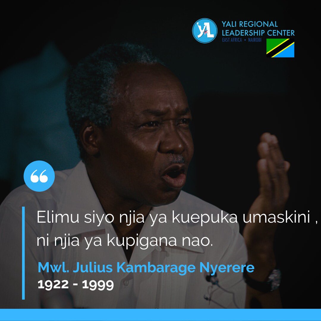 We celebrate his life for the peaceful and united Country he built and left for us all, all of us #TanzaniaUpdates 

Role model of many, a true icon and symbol of good Leadership. Tanzania, Africa and the World Remembers Mwl. Julius Kambarage Nyerere.
