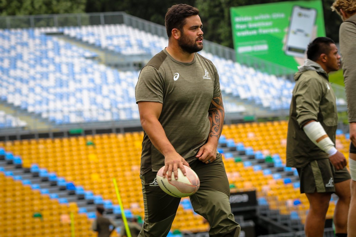 Who have we got here?! Which Wallabies prop is this getting in some training at #MtSmartStadium, before this weekend’s game against the All Blacks?
