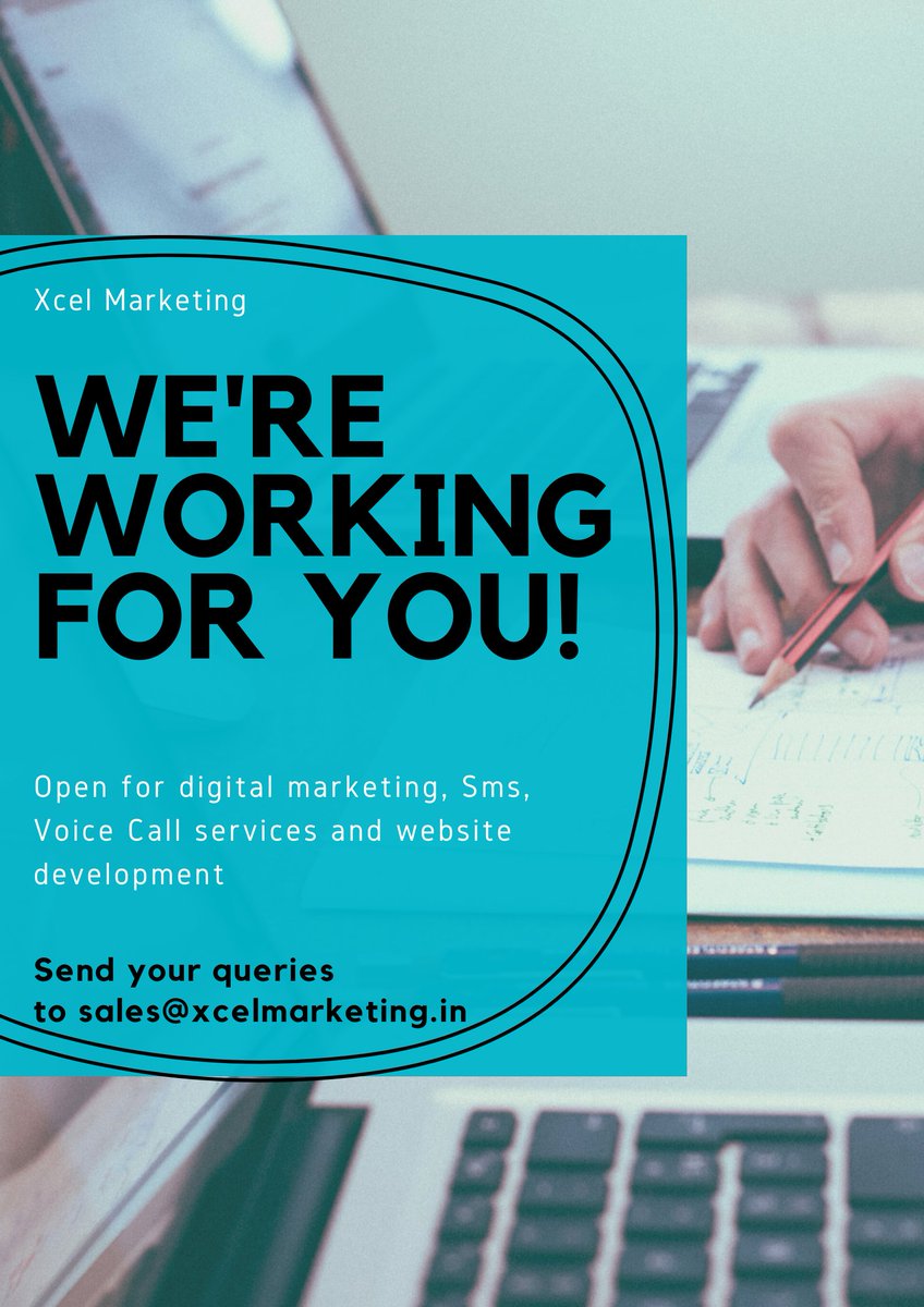 marketing_xcel's tweet photo. Boost your business through Xcel marketing, We are the No. 1 Marketing company providing marketing services since 2008.
#marketing #Digital_Marketing_Service #Bulk_SMS
Visit :- https://t.co/QrabBaCakh https://t.co/Ttrj3R8N3o