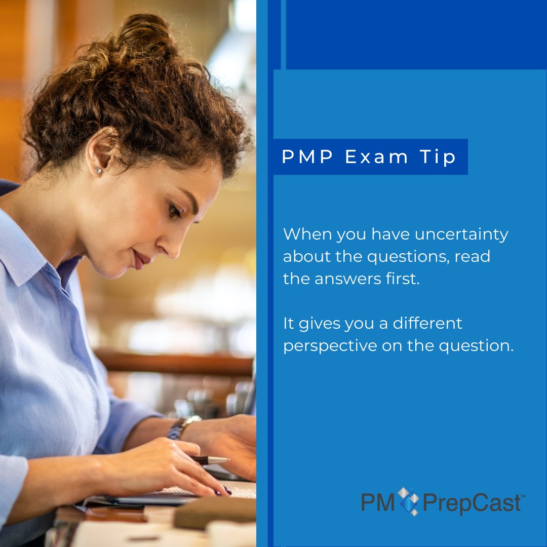 corneliusficht's tweet photo. Try this approach when you take the PMP exam. 🤓

#PMPtip #PMPexam #PMPexamtip #projectmanagement #projectmanager https://t.co/0UFY6FXx3p