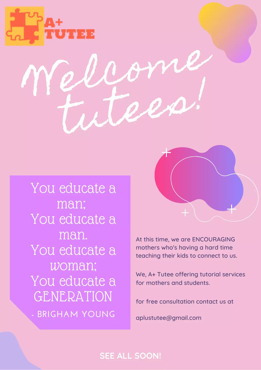 rgonzalesksa's tweet image. tutorial services
#tutorialservices