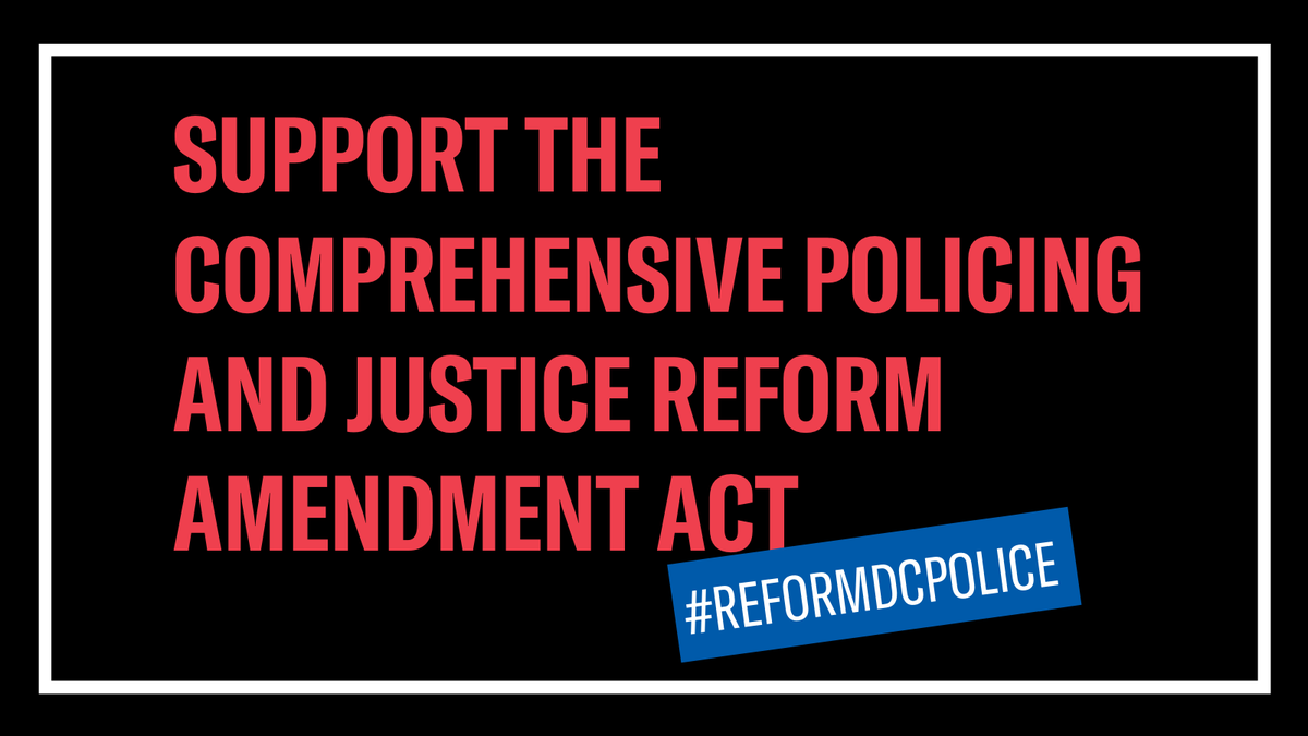 ACLU_DC's tweet photo. The District should #DivestfromMPD and #InvestinBlackLives with trauma services, school-based mental health counselors, reentry services, and housing. We need leadership from @councilofdc now—we cannot continue to wait for reform and accountability of D.C. police https://t.co/s9WaYfjjm2