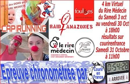 FitformP's tweet image. Allez on se mobilise pour le Rire Médecin.  Course Virtuelle avec 100% des inscriptions reversées.  
Inscription et infos sur courirenfrance.fr
#leriremedecin #coursevirtuelle #running #raidamazones #solidarite  #enfants #nezrouge #courirenfrance