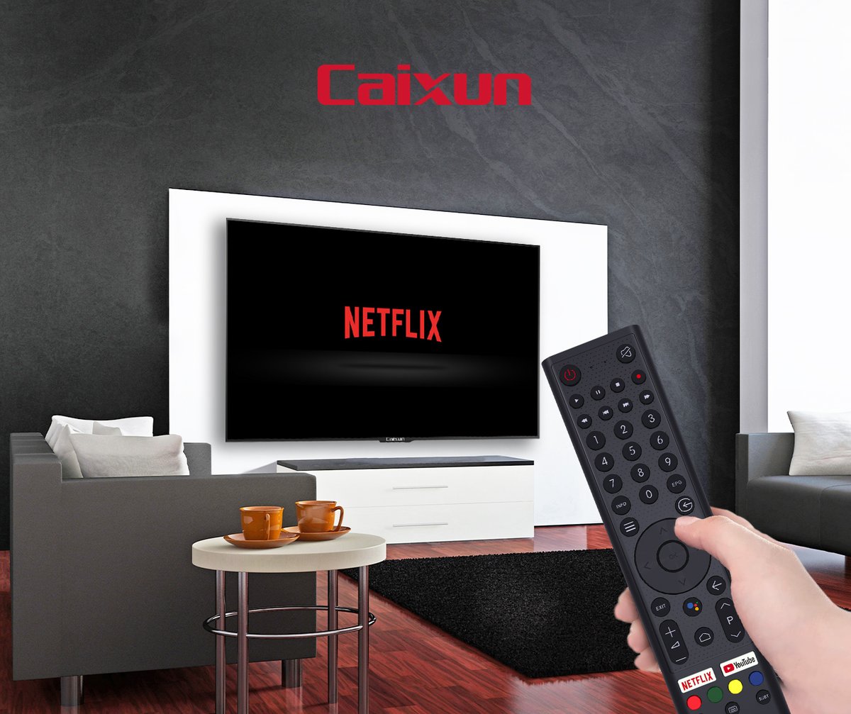 caixuntv's tweet photo. Why not reward yourselves with one or two trending flim after long day work? Scolling on Netflix by pressing Netflix button on Caixun TV remote tonight.

Discover our product️ : https://t.co/XWB5AXPSpu　
#UHDTV #4KTV https://t.co/DOHTLouMjk