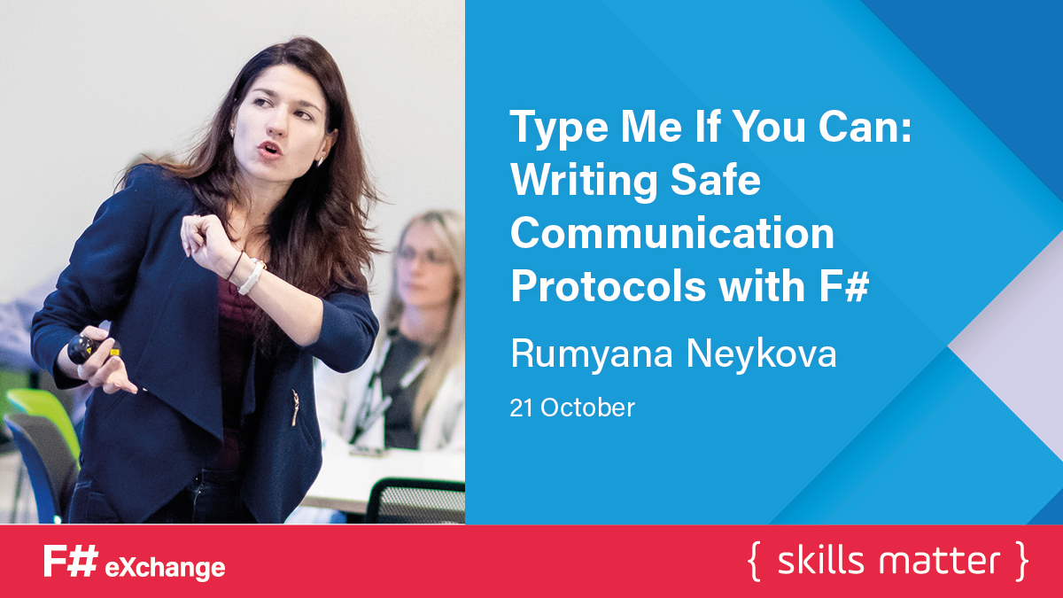 skillsmatter's tweet image. ICYMI:

Next Wednesday at 11:00UTC our virtual #fsharpX 2020 conference kicks off with a keynote by @Neykova looking at #typesystems.

Rumyana will be exploring the question of how far (if at all) we should push the boundaries of the #fsharp type system.

skillsmatter.com/fsharp