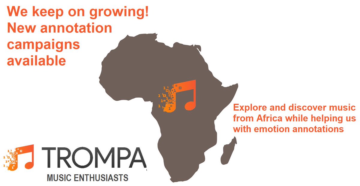 Join our second online music annotation contest and win new prizes! from October 14-20th, use our app and annotate the #emotion your perceive in #music from #Africa ilde.upf.edu/trompa/rc/news #music #citizenscience