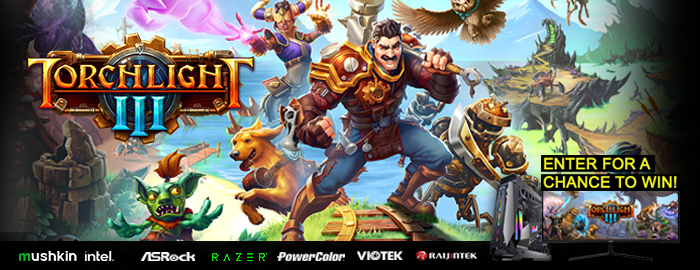 Partnered with #Intel, #ASRock, #powercolor, #RAZER, #viotek, and #raijintek Mushkin is hosting a #torchlight 3 #sweepstakes. Don't miss out and make sure to enter for a chance to win some a sweet Gaming PC and more! Visit: poweredbymushkin.com/Torchlight3/