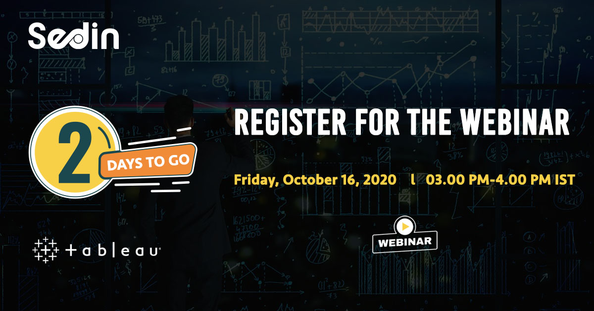 SedinTech's tweet photo. Now is the best time to register for #Webinar on Tableau: An Introduction for Making Data Visualization Easy
and understand how #Tableau is helping organizations see & understand their data: https://t.co/LOWlhR9xpg
#BigDataAnalytics #BusinessIntelligence #BigData #TableauExperts https://t.co/rFkXNWdJQO