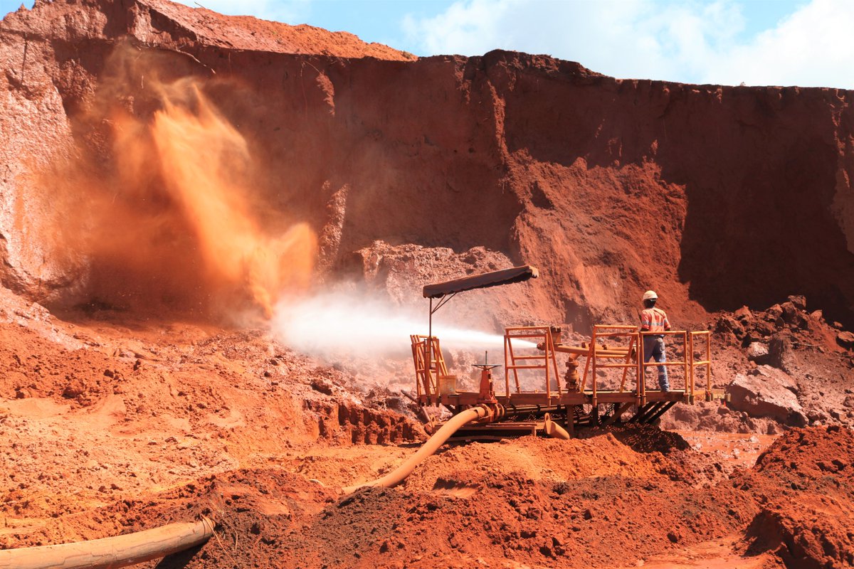 BaseTitanium's tweet photo. Did you know that Base Titanium mining operations only use water? We use high pressure water jets which we call Hydraulic Mining Units (HMUs) aimed at a wall of sand to excavate minerals from the ground.
#Mining #Kwale #Hydraulicmining https://t.co/TXMkyj9l5y