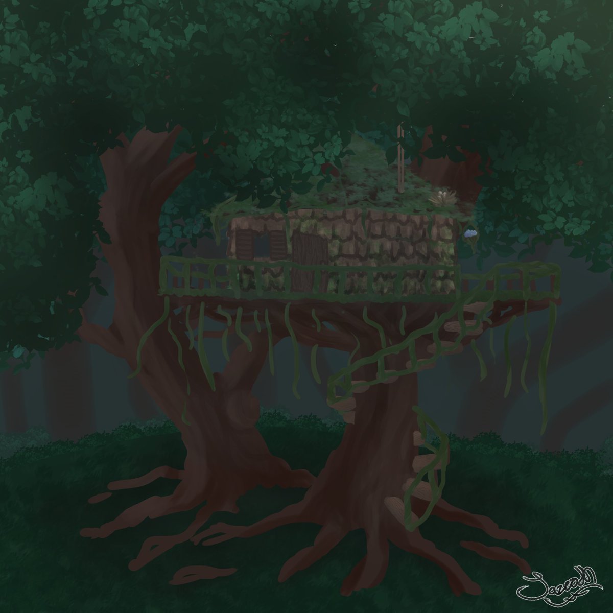 Jazeoth_'s tweet photo. Thought I'd share the little treehouse I thought up for my Druid!

#dungeonsanddragons #home https://t.co/B7TW6i8iUd
