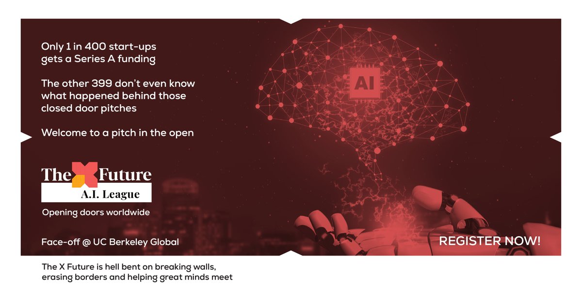 We hate start-up pitches. But hate gets no one anywhere. So we decided to change things that we hate. Presenting a pitch, like it should be - TXF A.I. League. Read on...

Register now: bit.ly/txfaileague

#TheAILeague #entrepreneur #onlineevent #aiforbusiness #startupnews