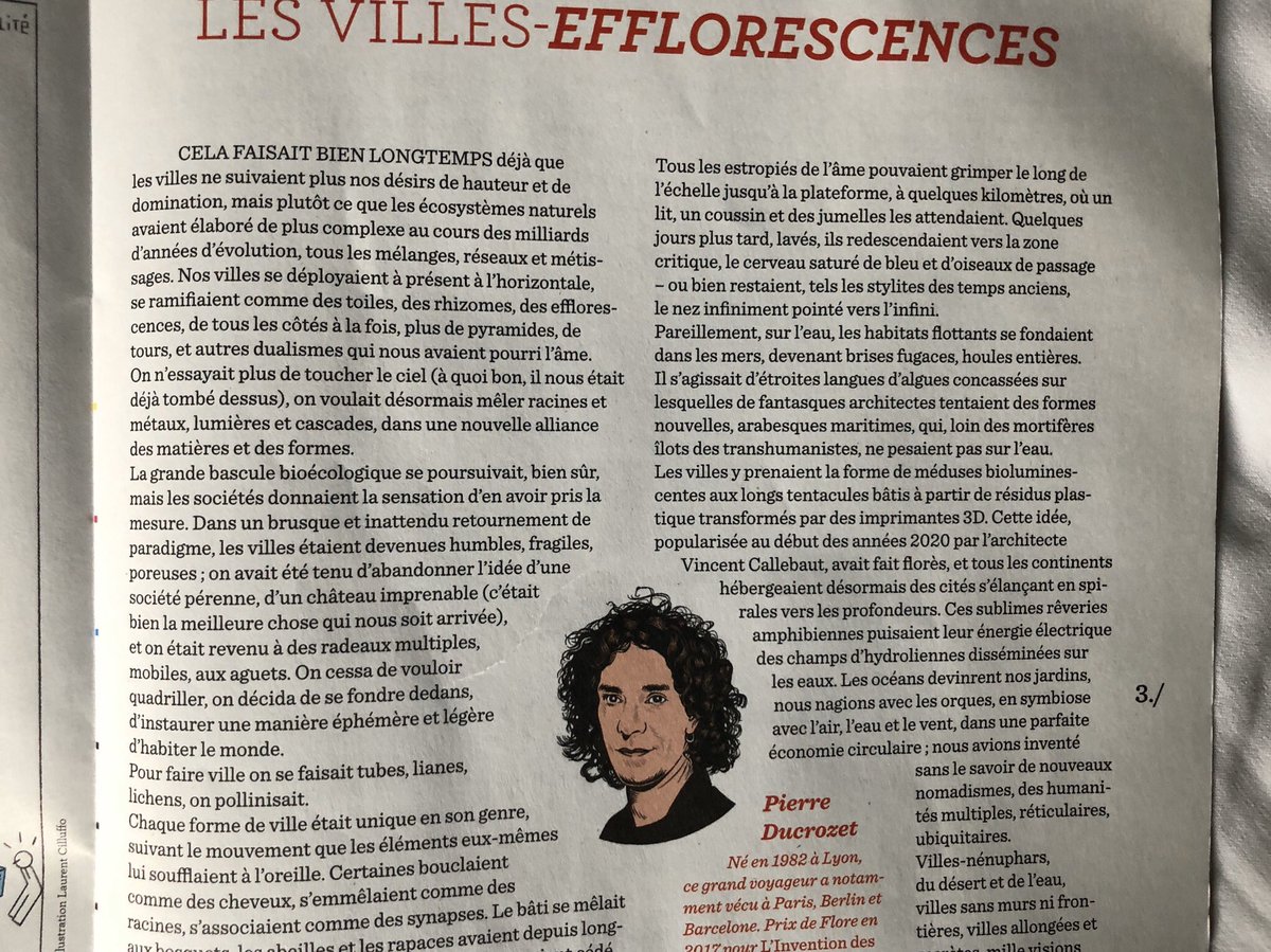 ericfotto's tweet image. Faut-il quitter la ville où la transformer ? @Le1hebdo se penche sur les révolutions urbaines en partenariat avec @Sorbonne_Univ_ , architectes, urbanistes, médecins. Des textes brillants et inspirants signés @Aurelie_JEAN. Pierre Ducrozet, Alain Combes, Luc Abbadie, @Patingel