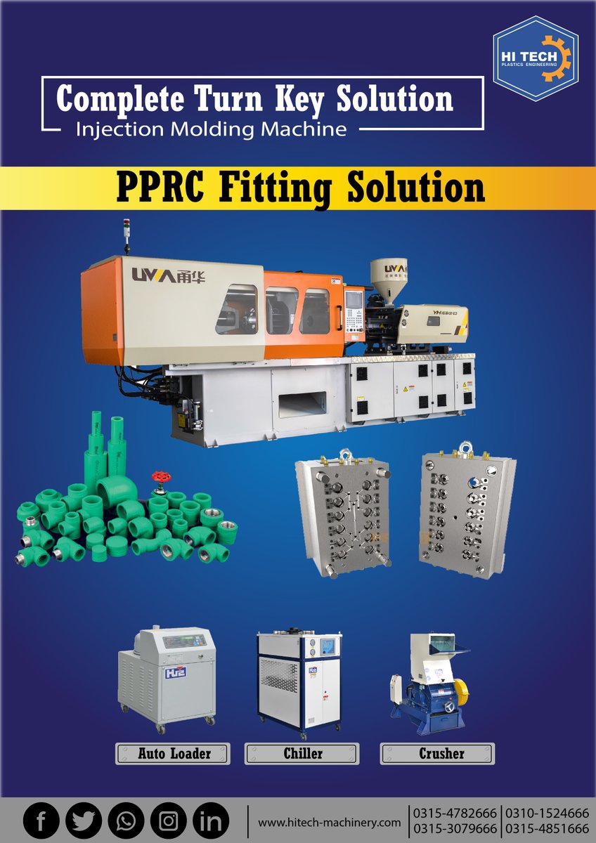 hi_plastic's tweet image. - Contact No : +92 315-4782666
#InjectionMoldingMachine
#PPRCFitting
#HiTechPlasticsEngineering
#PPRCPipeFittings
#PPRCMakingMachine
#PPRCPipeFittingsMakingMachine
#PPRCPIPEFITTINGS
#PPRCmakingmachine
#PPRCfittingmachineInjectionmouldingmachine
#PPRCFITTINGMAKINGMACHINE