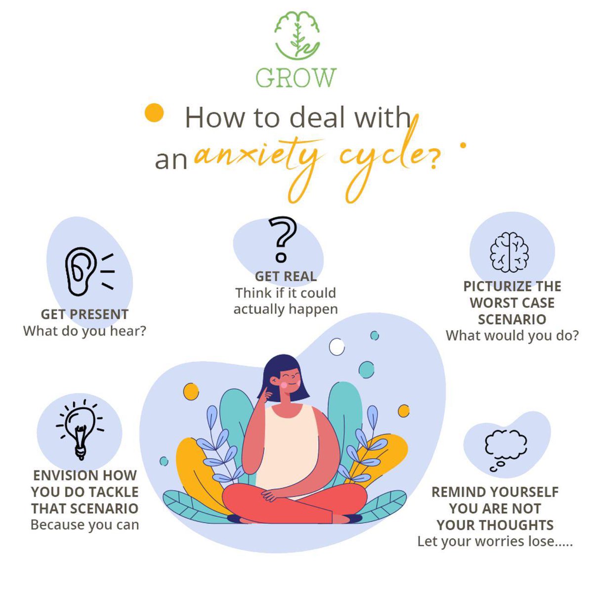 GROW on Twitter "Is your anxiety coming back to you again and again. Relax and follow these