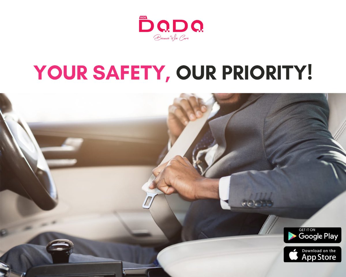 DadaRide's tweet photo. Your safety is our priority. Download the new Dada app, and get your first Dada ride FREE! π€© #DadaWay #DadaRidesWay https://t.co/eNPwcIGvR4