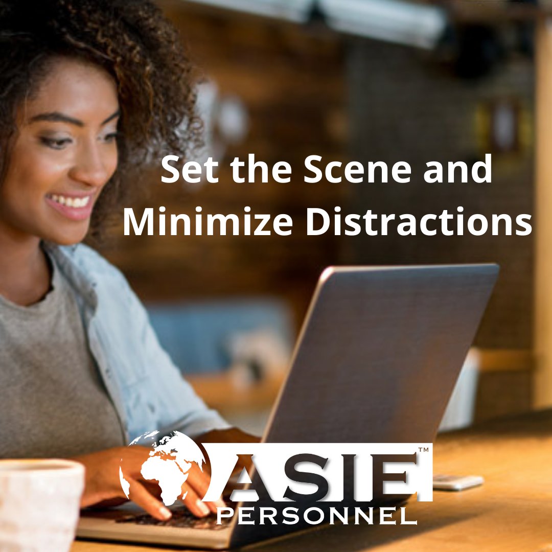 AsiePersonnel's tweet image. #VideoInterviewTips Set the Scene and Minimize Distractions.
Determine where to take the interview. Find a room with optimal lighting, preferably near a window, or a blank wall to guarantee you’re the focal point of the conversation. 
#ZoomInterview #SkypeInterview #JobSeekers