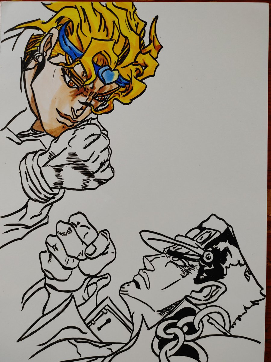 Fumi ジョジョ3部よりdioと承太郎の壁紙を描きました Dio Jojo ジョジョの奇妙な冒険 3部 イラスト 落書き 模写 承太郎 壁紙 イラスト好きな人と繋がりたい お絵かき好きな人と繋がりたい 絵描きさんと繋がりたい Art Instagram Irastration