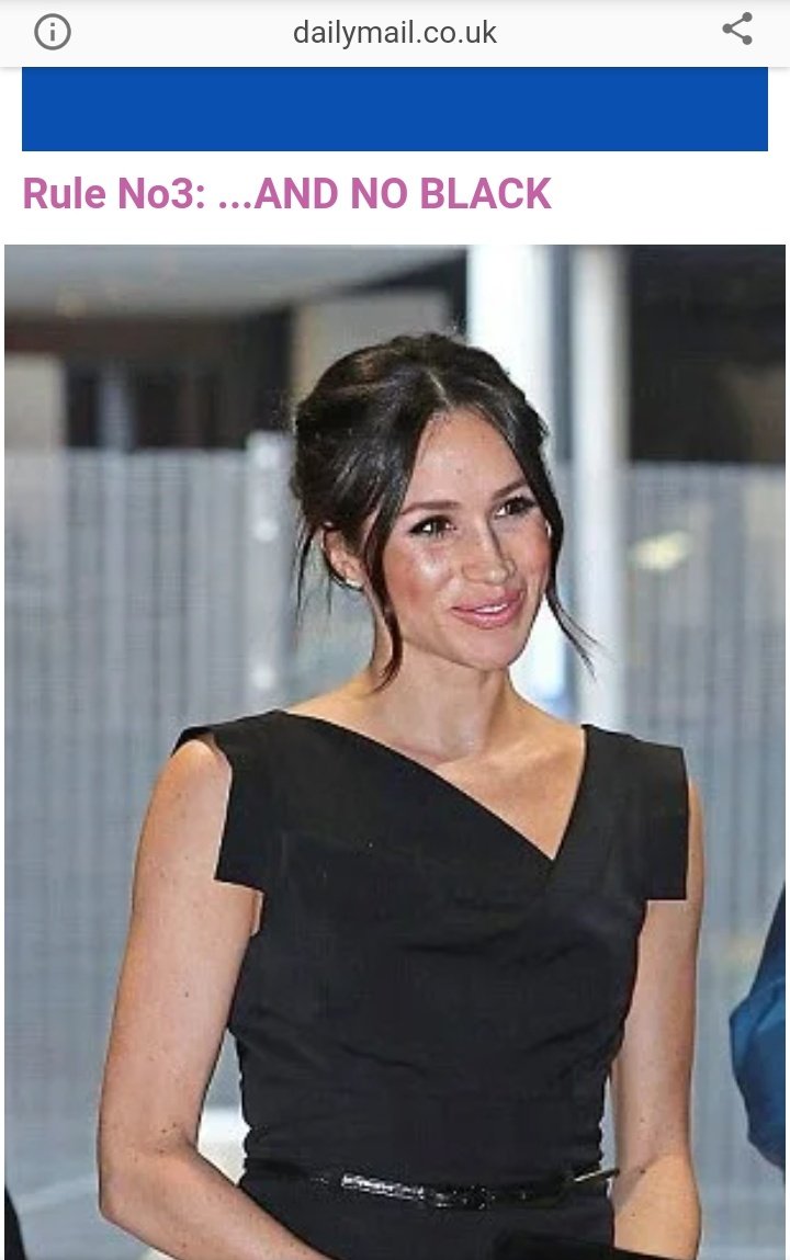 Exhibit 37A:  #BlackClothingGate The Daily Mail's inconsistency of approach on the wearing of black clothing by Meghan and Kate. How about we just let these two women wear what they like? Both have good taste and look fantastic.