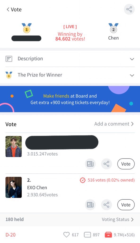 Don’t Forget to Vote CHEN on FANPLUS @photocard_app ! EXOL FIGHTING FOR CHEN!💁🏻‍♀️👑🥰❤️

@weareoneEXO #EXOL #EXO #weareoneEXO #CHEN #HelloCHEN